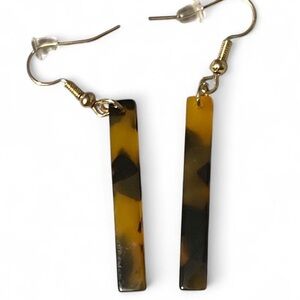 Tortoise Shell Dangle Earrings